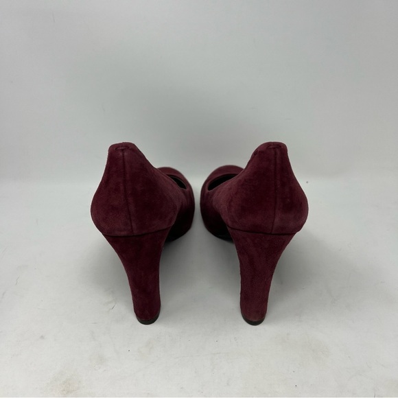 Eileen Fisher Burgundy Suede Pump Heel Size US 10 - Picture 3 of 11